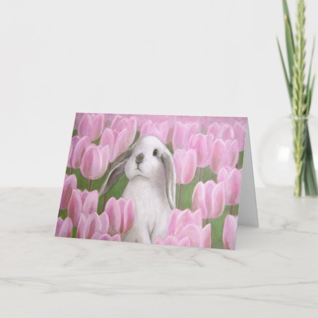 Carte de voeux Bunny et Tulip (Devant)