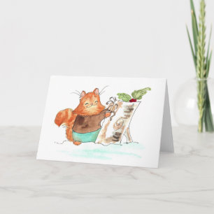 Carte de voeux Burt's Yule Log