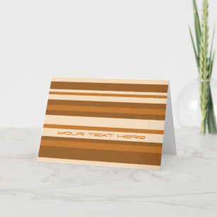 Carte de voeux Butter Mint Stripe 'Your Text'