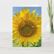 Carte de voeux BuZy Bee & Sunflower