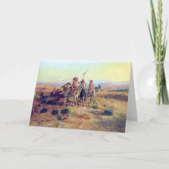 Carte de voeux C M Russell "The Scout" (Devant)