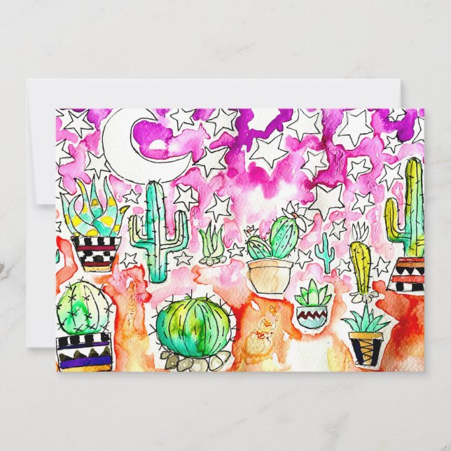 Carte de vœux Cactus (Devant)