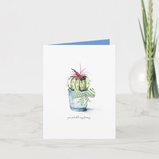 Carte De Voeux Cactus Pour Anniversaire (Devant)