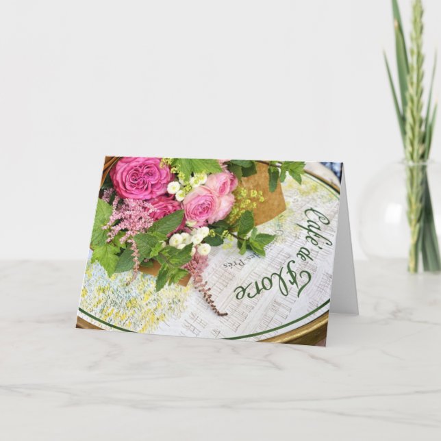 Carte de vœux Café de Flore à Paris (Devant)