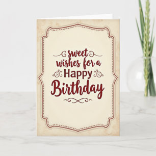 Carte de vœux calligraphiée Sweet Wishes
