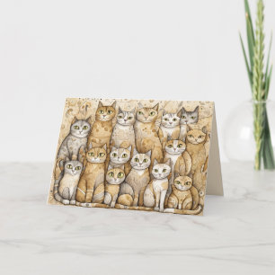 carte de voeux calmant chats