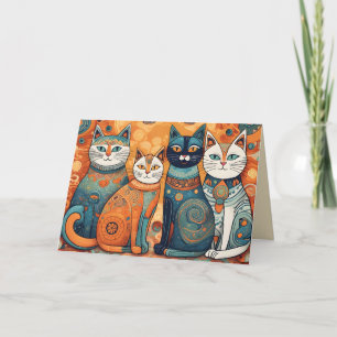 carte de voeux calmant chats