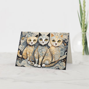 carte de voeux calmant chats