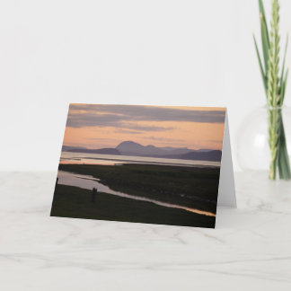 Carte de vœux Camano Island, WA, au coucher du sol