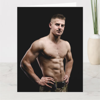 Carte de voeux Camouflage Hot Guy