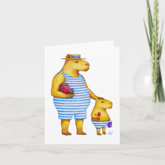 Carte de vœux Capybaras
