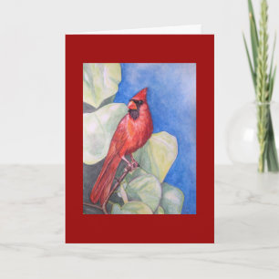 CARTE DE VOEUX cardinale délicieusement rouge