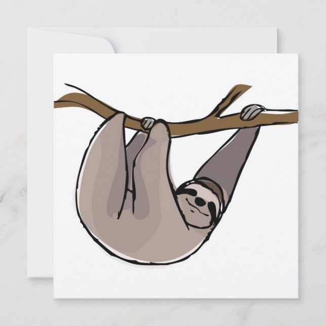 Carte de voeux Carré Sloth, vide (Devant)