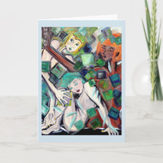 Carte de voeux "Carrés d'or"