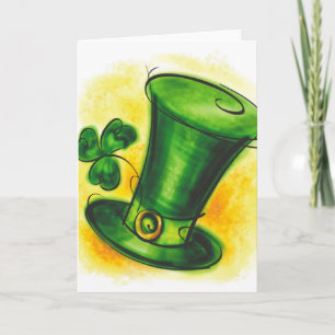 Carte de voeux Casquette vert