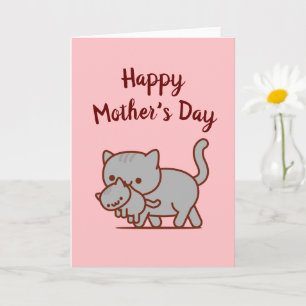 Carte de voeux Cat Mom : Bonne fête des mères