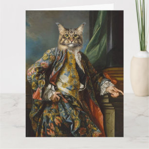 Carte de voeux CAT RENAISSANCE MAN VALENTINE'S DAY