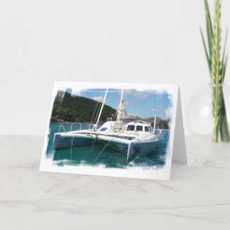 Carte de voeux Catamaran