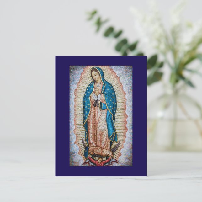 Carte de vœux catholique Notre-Dame de Guadalupe (Debout devant)