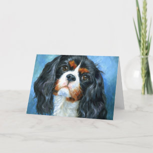 Carte de vœux Cavalier King Charles Spaniel Amour