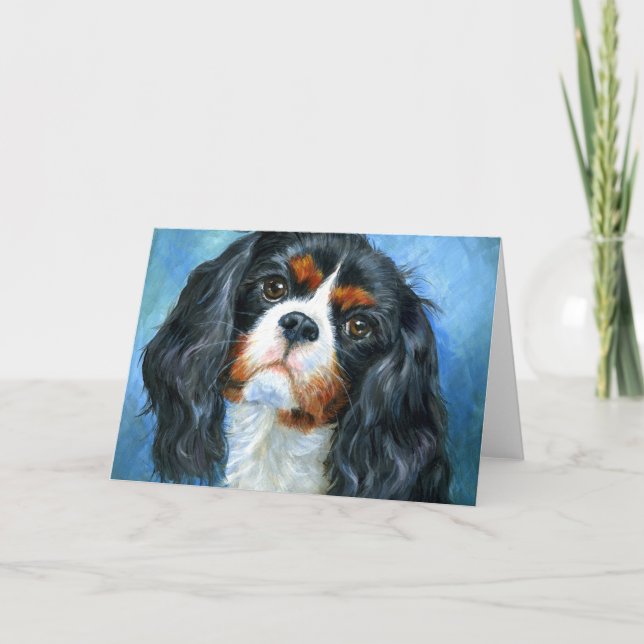 Carte de vœux Cavalier King Charles Spaniel Amour (Devant)