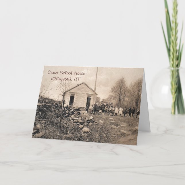 Carte de voeux centrale de Chambre d'école (Devant)