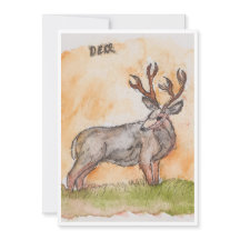 Carte de vœux cerf