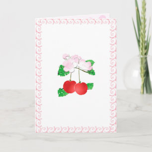 Carte de voeux cerise