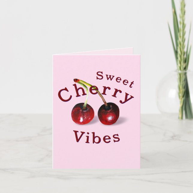 Carte de voeux Cerises (Devant)