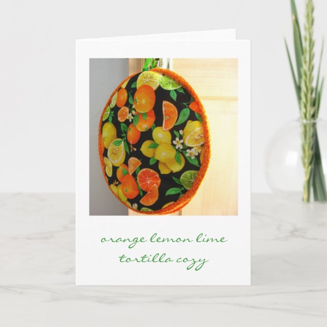Carte de voeux chaleureuse au citron vert orange T (Devant)