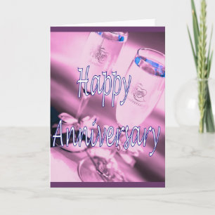 Carte de voeux champagne pour anniversaire de mari
