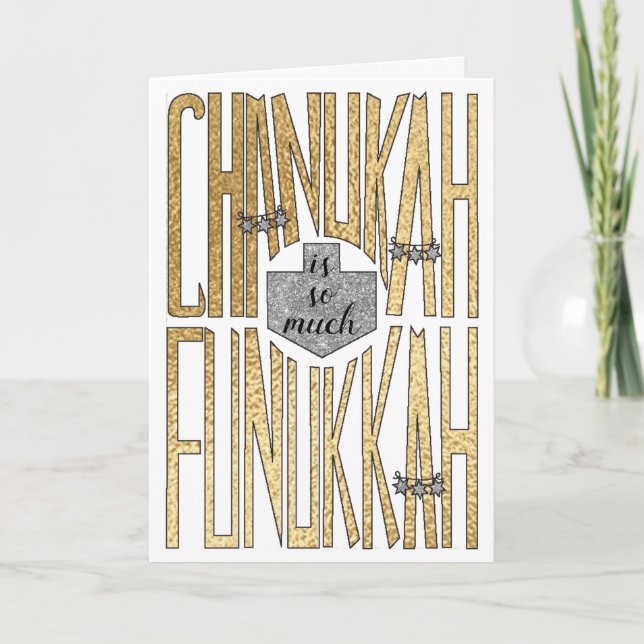 Carte de voeux "Chanukah est tellement Funukkah" (Devant)