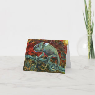 Carte de voeux charismatique de caméléon