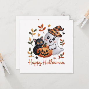 Carte de vœux charmante pour Halloween – Embrasse
