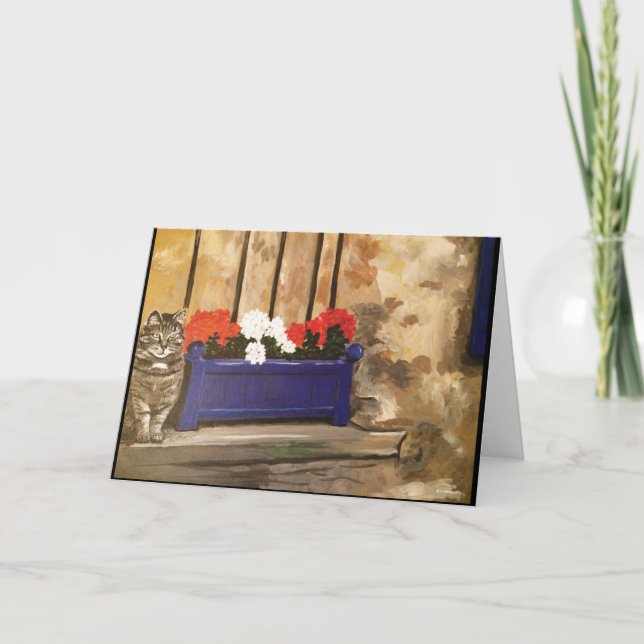 Carte de voeux (chat) (Devant)