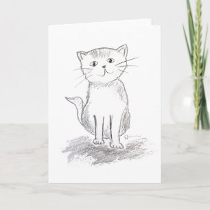 Carte de vœux Chat Heureux