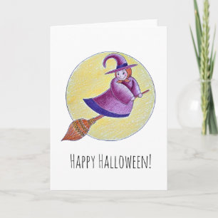 Carte de voeux Cheery Witch