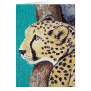 Carte de voeux Cheetah Painting