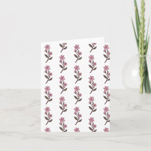 Carte de voeux Cherry Blossom - Motif blanc