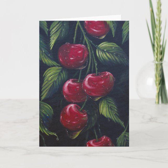 Carte de voeux Cherry Rain (Devant)