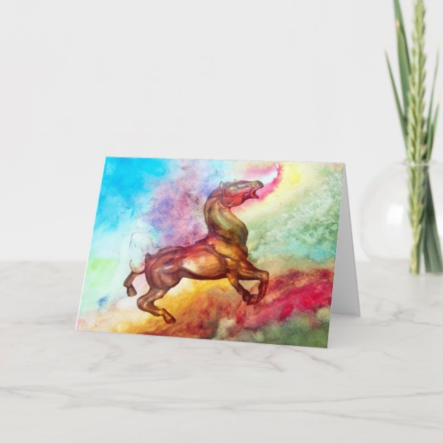 Carte de voeux Cheval (Devant)