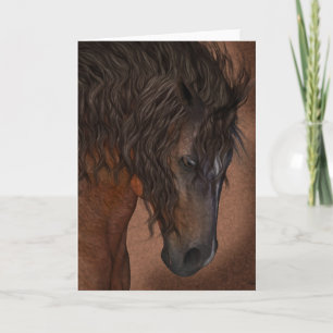 Carte de voeux Cheval Art, Carte d'équine blanche