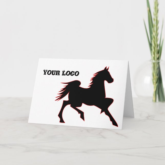 Carte de voeux Cheval Design (Devant)