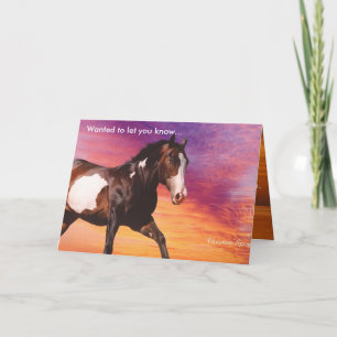 Carte de voeux Cheval Love and Miss you