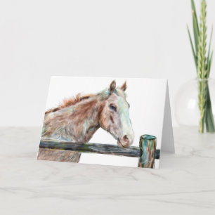 Carte de voeux Cheval Peint