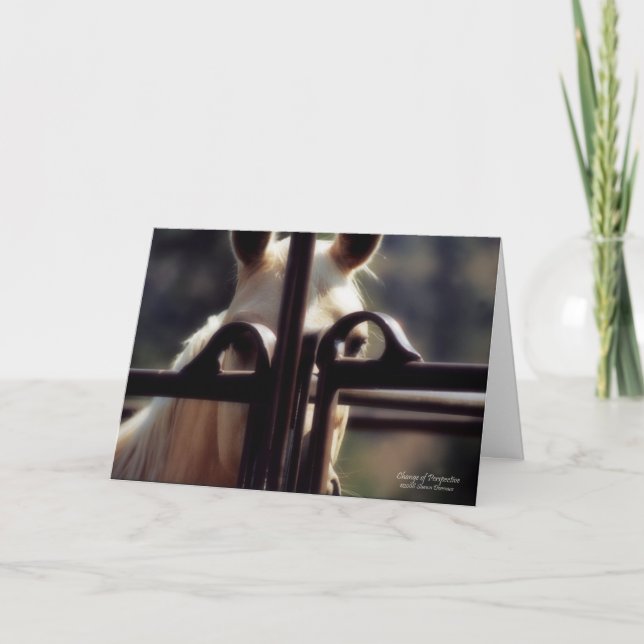 Carte de vœux Cheval, Texte personnalisable (Devant)