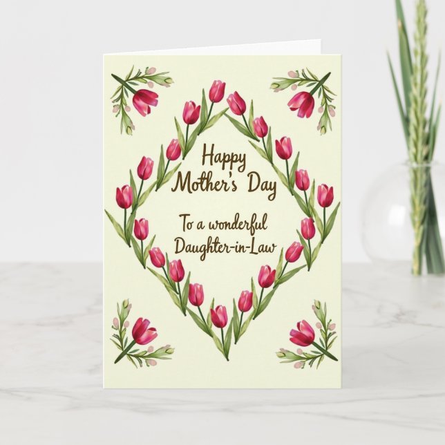 Carte de vœux Chevron Spring Blossom (Devant)