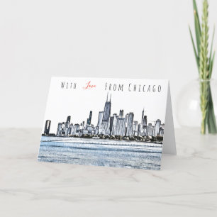 Carte de voeux Chicago Skyline