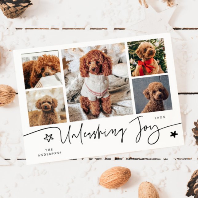 Carte de vœux Chien Blanc Débordant de Joie Multi  (Créateur téléchargé)