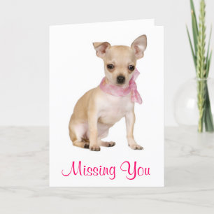 Carte de voeux Chihuahua Puppy Chien Manquant